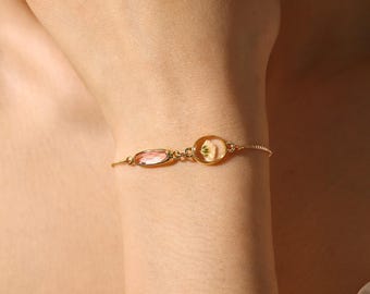 Custom Birthstone Baby's Breath Bracelet for Women, Pressed Flower Jewelry, Miscarriage Gift, Baby Loss, Grieving Mom Pregnancy Loss Gift