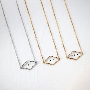 Personalized Forget Me Not Seed Necklace, Cloud Pendant Jewelry, Memorial Necklace, Miscarriage Jewelry, Sympathy Jewelry Gift for Women