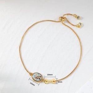 Gepersonaliseerde huisdierfotoarmband, aangepaste naamgravure en huisdier gedenkteken bedelsieraden, cadeau kat verlies, huisdier gedenken afbeelding 3