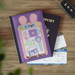 K-Pop Passport Cover, Travel Accessory, Personalized Passport Holder, Gift for Travelers, Vacation Essentials, K-Pop Merch
