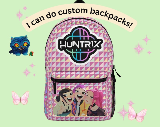 Featured listing image: Kpop Demon Hunters - HUNTR/X - Vibrant Multi-Character Backpack for Kids, Perfect for School, Travel, and Play