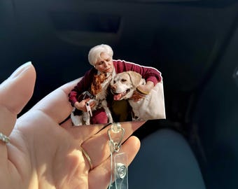 Custom Pet Badge Reel Personalized Photo Badge Reel Funny Nurse ID Holder Nurse Badge with Picture Cute Nurse Accessories Gift