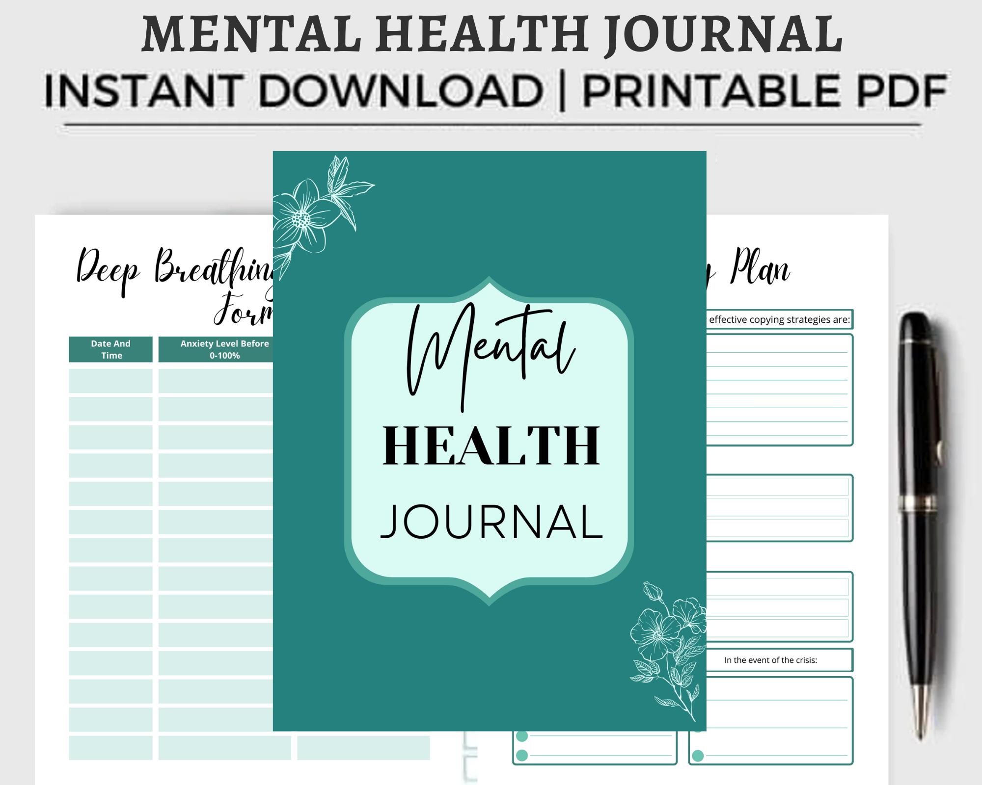Printable Mental Health Planner: Self-care Journal & Mood Tracker ...