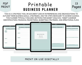 Digital Business Planner: Entrepreneur Planning Templates (PDF)