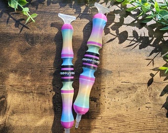 Unicorn Diamond art pen Multiplacer art tool Diamond Painting Accessory 3D printed light dual end push tip pen Hollow E-painter compatible