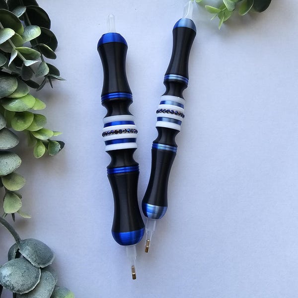 Dude & Me Diamond art pen Multiplacer art tool Diamond Painting Accessories 3D printed dual ended push in tip pen Hollow E-panter compatable
