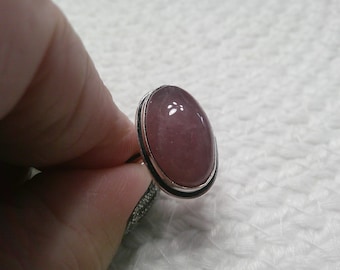 PINK TOURMALINE Handmade Sterling 925 Ring Size 7 #468F