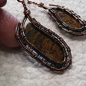 ピバラ・カッパー ハンドメイド銅線巻きドロップピアス #358E