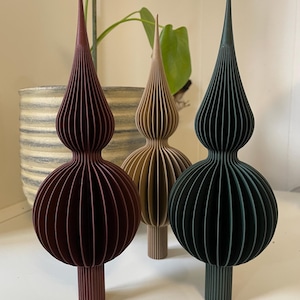 Christmas Tree Topper 3D Printed – Modern Minimalist Holiday Decor | Sculptural Tree Topper | Neutral Scandinavian Christmas