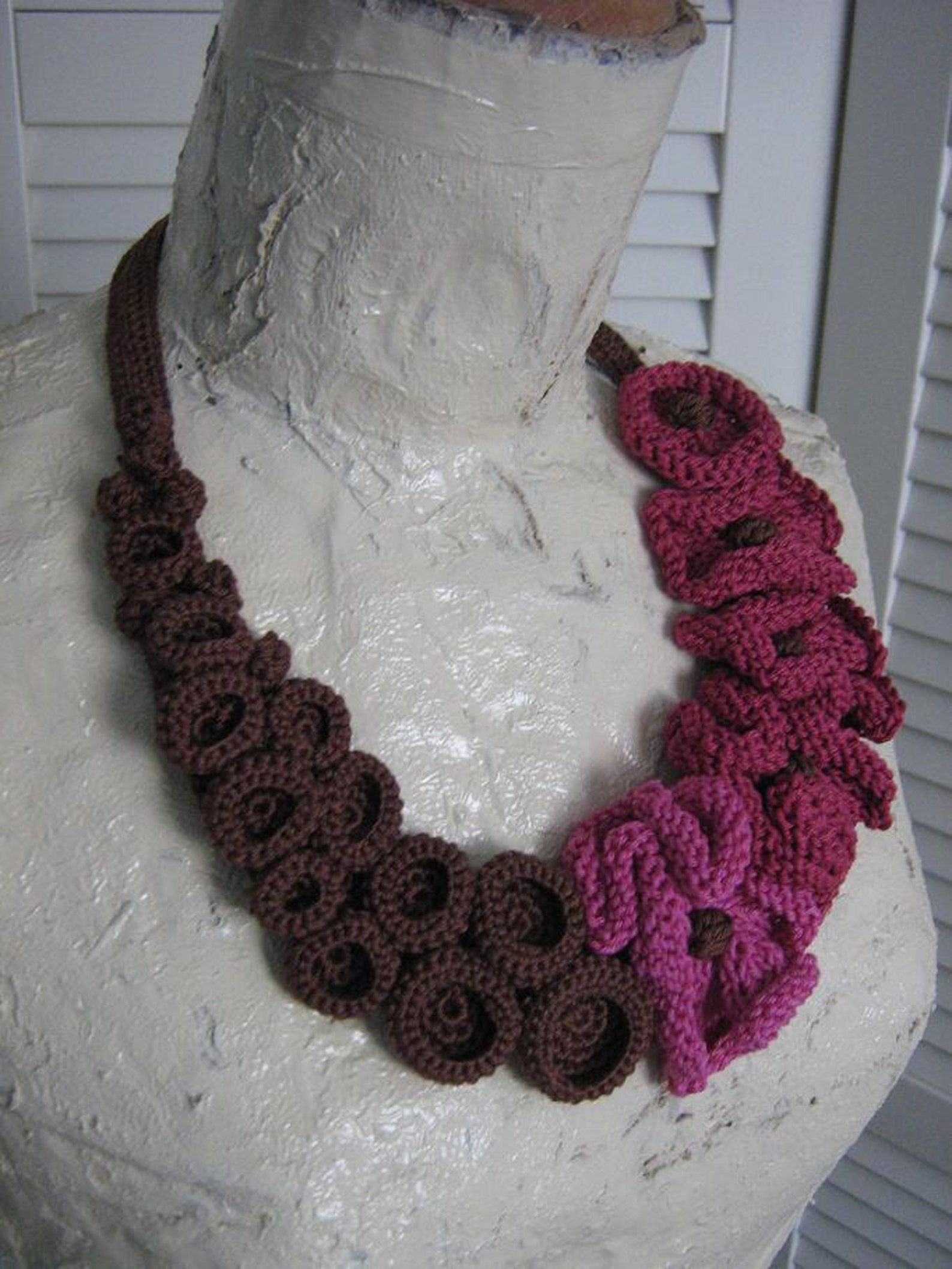 Knitting Necklace Etsy