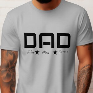 Custom Dad Shirt, Dad Shirt With Kids Names, Father&#39;s Day Gift, New Dad Shirt, New Dad Gift, Personalized Dad Shirt, Custom Kids Names Shirt