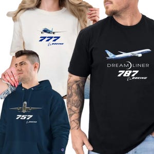 Custom Boeing Aircraft Mechanic Apparel, Boeing 737, 747, 757, 767, 777, and 787, Aviation Shirt, Plane Hoodie, Long Sleeve or Sweatshirt