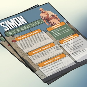 Simon - de ijveraar met een vurige passie | Informatieblad en studiegids voor de kinderbijbel