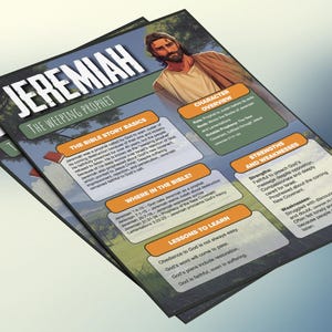 Jeremia - De huilende profeet | Informatieblad en studiegids voor de kinderbijbel