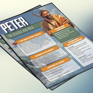 Peter - De discipel en de rots | Informatieblad en studiegids voor de kinderbijbel