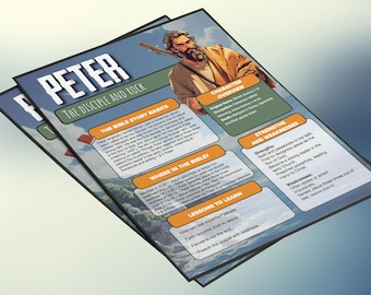Peter - The Disciple and Rock | Kids Bible Fact Sheet and Study Guide