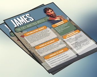 James - The First Martyred Apostle | Kids Bible Fact Sheet and Study Guide