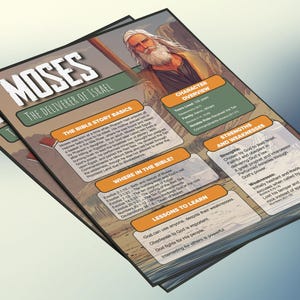 Mozes: de verlosser van Israël | Informatieblad en studiegids voor de kinderbijbel