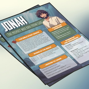Jona: de profeet die voor God wegrende | Informatieblad en studiegids voor de kinderbijbel