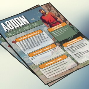 Abdon: de rechter die vrede bracht | Informatieblad en studiegids voor de kinderbijbel