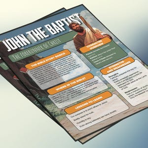 Johannes de Doper: de voorloper van Christus | Informatieblad en studiegids voor de kinderbijbel