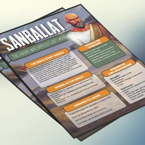 Sanballat: de vijand die zich verzette tegen Gods werk | Informatieblad en studiegids voor de kinderbijbel