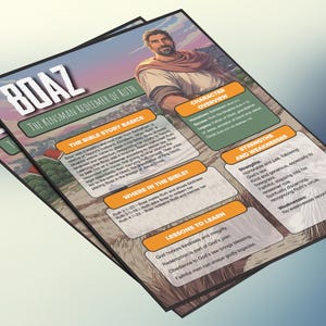 Boaz: de bloedverwanten van Ruth | Informatieblad en studiegids voor de kinderbijbel