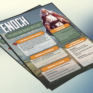 Henoch - De man die met God wandelde | Informatieblad en studiegids voor de kinderbijbel
