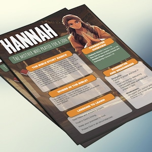 Hannah - De moeder die om een zoon bad | Informatieblad en studiegids voor de kinderbijbel