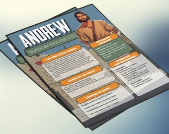 Andrew - The Disciple Who Brought Others to Jesus | Kids Bible Fact Sheet and Study Guide