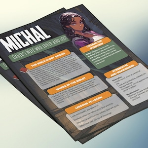 Michal - Davids vrouw die liefhad en verloor | Informatieblad en studiegids voor de kinderbijbel