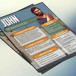John - de geliefde discipel | Informatieblad en studiegids voor de kinderbijbel