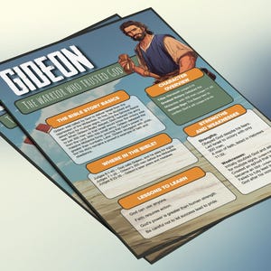 Gideon: de krijger die op God vertrouwde | Informatieblad en studiegids voor de kinderbijbel