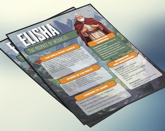 Elisha - The Prophet of Miracles | Kids Bible Fact Sheet and Study Guide