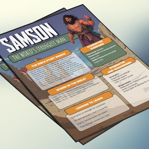 Samson: de sterkste man ter wereld | Informatieblad en studiegids voor de kinderbijbel