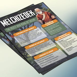 Melchizedek: de priester en koning van Salem | Informatieblad en studiegids voor de kinderbijbel