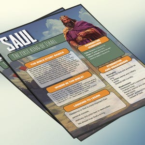 Saul: de eerste koning van Israël | Informatieblad en studiegids voor de kinderbijbel