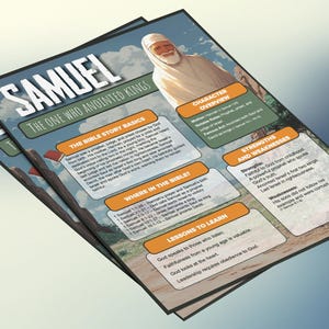 Samuël - Degene die koningen zalfde | Informatieblad en studiegids voor de kinderbijbel