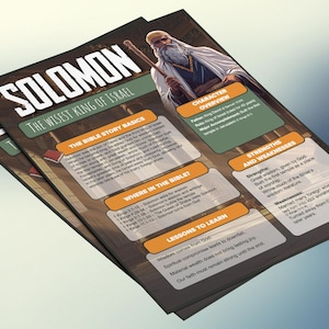 Salomo: de wijste koning van Israël | Informatieblad en studiegids voor de kinderbijbel