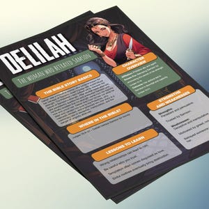 Delila: de vrouw die Simson verraadde | Informatieblad en studiegids voor de kinderbijbel
