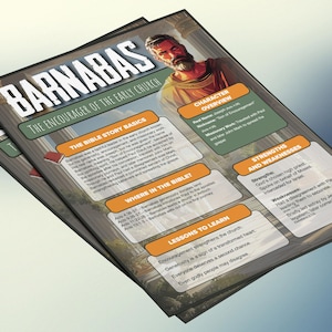 Barnabas: de bemoediger van de vroege kerk | Informatieblad en studiegids voor de kinderbijbel