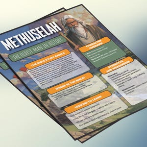 Methusalem: de oudste man in de geschiedenis | Informatieblad en studiegids voor de kinderbijbel