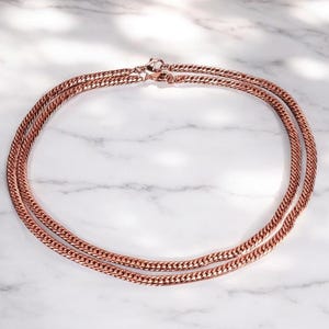 Pure Copper Chain Necklace 20inch | Healing Jewelry | Balance Energy | for Him/Her | 7th Anniversary Gift