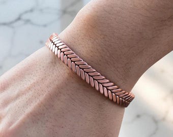 Magnetische armband van zuiver koper | Elegant en therapeutisch | Verlichting van artritis | Energiegebalanceerd | Heren Damesarmband |  | Koperen jubileumcadeau