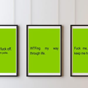 Brat Inspired Quote Poster Digital Art Printable File – Instant Download [WTF]