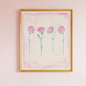 Elegante chinoiseriebloemenprint, moderne zuidelijke botanische muurkunst, vintage Grandmillennial Cottagecore-decor, preppy kustomakunst