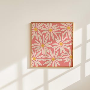Flower Print, Square Wall Art, Gallery Aesthetic Wall Art, Elegant Poster, High Quality Print, Home Decor, Printable Wall Art, Floral Poster