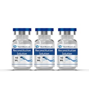 Reconstitution Solution 10 ml 3-Pack Clear Glass Vials, Made in USA