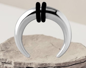 16g 14g 12g 10g 8g Solid Polished 316L Surgical Steel Pincher Claw Stretching Expander Hoop Septum Gauged Ears