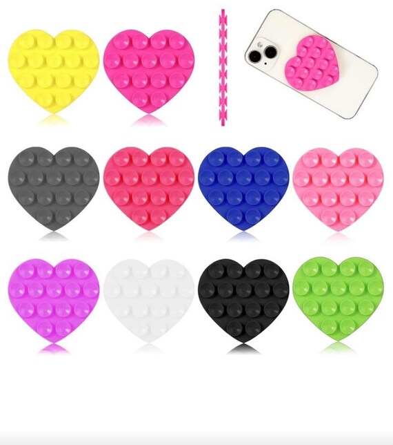 Heart Suction Phone Grip Stress Relief Holder Cute Anti-slip